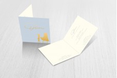 Handgeschreven blauw en goud
